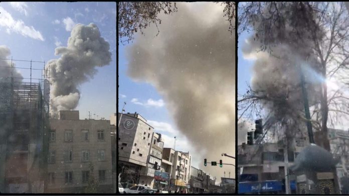 us-israel-attacks-iran:-ईरान-के-इंटेलिजेंस-हेडक्वार्टर-समेत-30-ठिकानों-को-बनाया-निशाना,-अमेरिका-और-इजरायल-का-तेहरान-पर-बड़ा-हमला