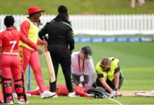 सिर में चोट के कारण तीसरे वनडे से बाहर हुई जिम्बाब्वे की महिला क्रिकेटर केलिस न्धलोवु