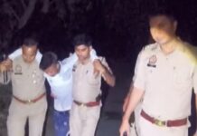 बरेली के जंगल में गौकशी की तैयारी, पुलिस मुठभेड़ में तस्कर इकराम गिरफ्तार