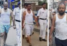 असामाजिक तत्वों के खिलाफ बंगाल पुलिस का सख्त रवैया, गिरफ्तारी के बाद सड़क पर कराई परेड