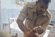 मऊ मे गार्ड का फोन चुराने वाला वर्दी वाला चोर गिरफ्तार हालत गंभीर