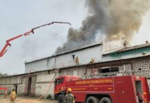 लखनऊ के कोल्ड स्टोरेज में लगी आग, बुझाने का प्रयास जारी